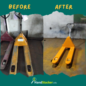 Service hand pallet gratis pengecatan ulang unit hanya di handstacker.info